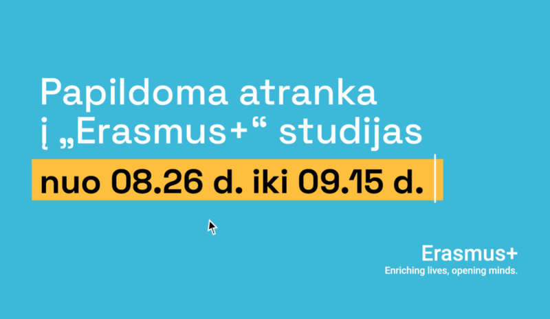 Nepraleisk progos: prasideda paraiškų į „Erasmus+“ studijų mainus priėmimas